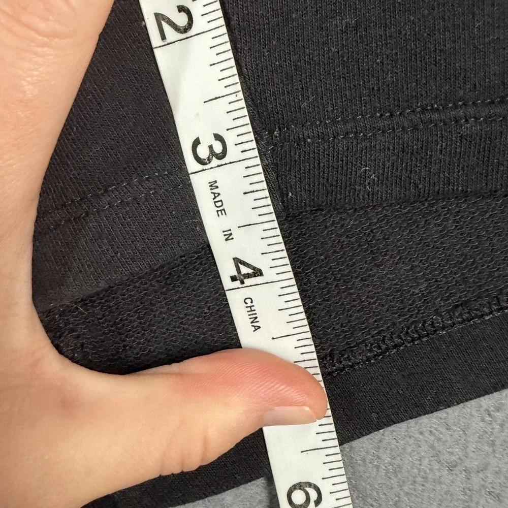 Old Navy Fleece Sweat Shorts Womens XXL Black Elastic Waist Drawstring Lounge - Picture 10 of 11